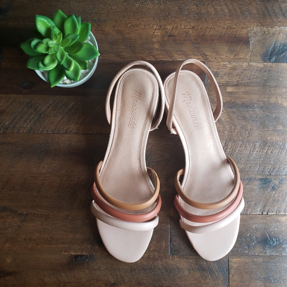 Madewell Shoes - Madewell Addie Slingback Sandals 8.5 Peach Multi